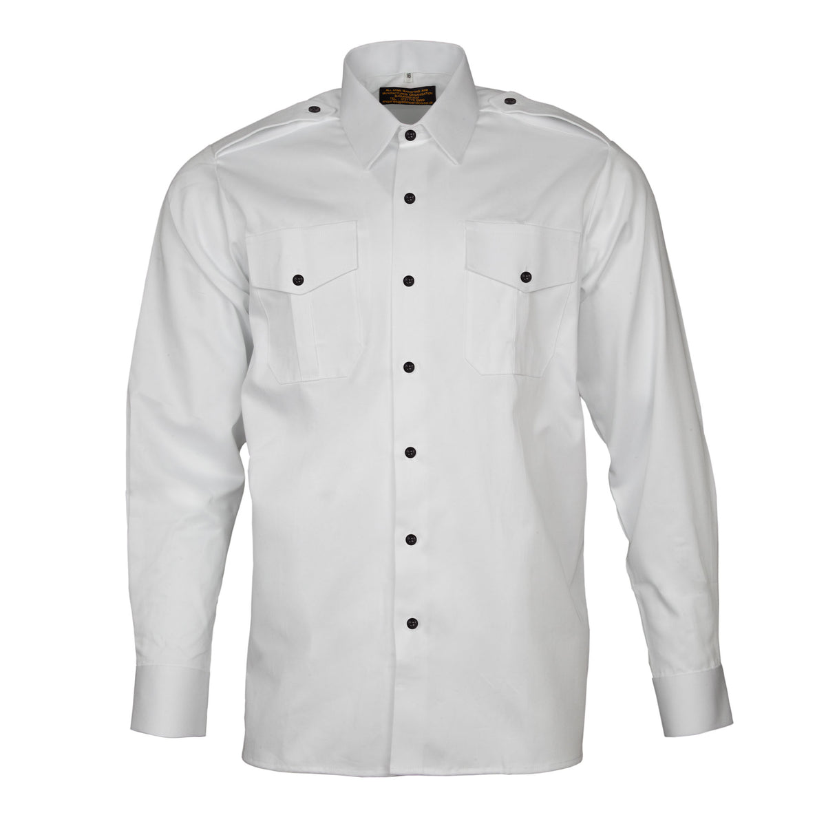 The Rifles Male Officers White Shirt - Black Buttons | Rifles Direct