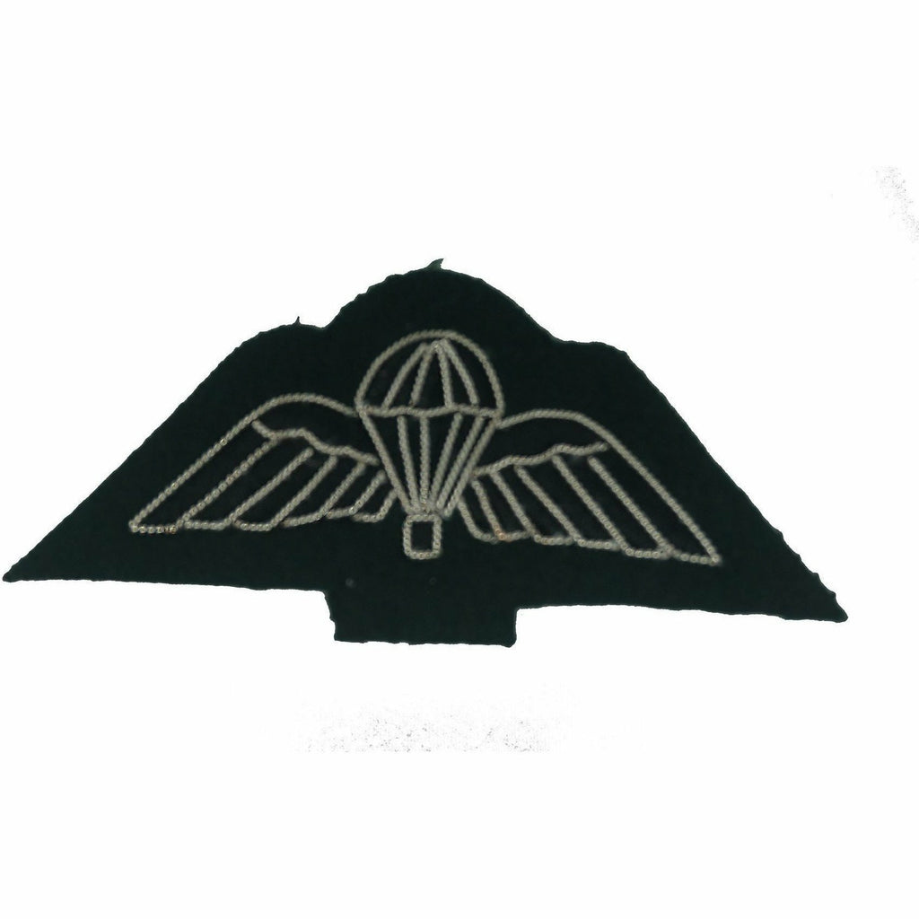 Rifles Mess Dress- Qualification Badge - Para Wing - Silver on Rifle Green [product_type] Ammo & Company - Military Direct
