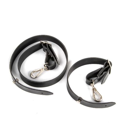 Picture of Sword Slings - Black PVC - Rifles/Gurkha Pattern - Chrome Clip fit - Long & Short