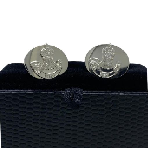 Picture of The Rifles Silver Plate Cufflinks - Tudor Crown