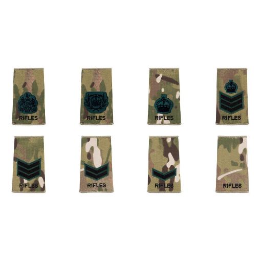 Picture of The Rifles Rank Slides - Multicam - O/R's and NCO's