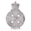 Picture of Rifles - Cross Belt Badge & Back Plate - Officers' & WOs' - Silver Plate