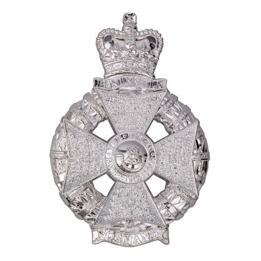 Picture of Rifles - Cross Belt Badge & Back Plate - Officers' & WOs' - Silver Plate
