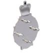 Picture of Rifles - Cross Belt Badge & Back Plate - Officers' & WOs' - Silver Plate